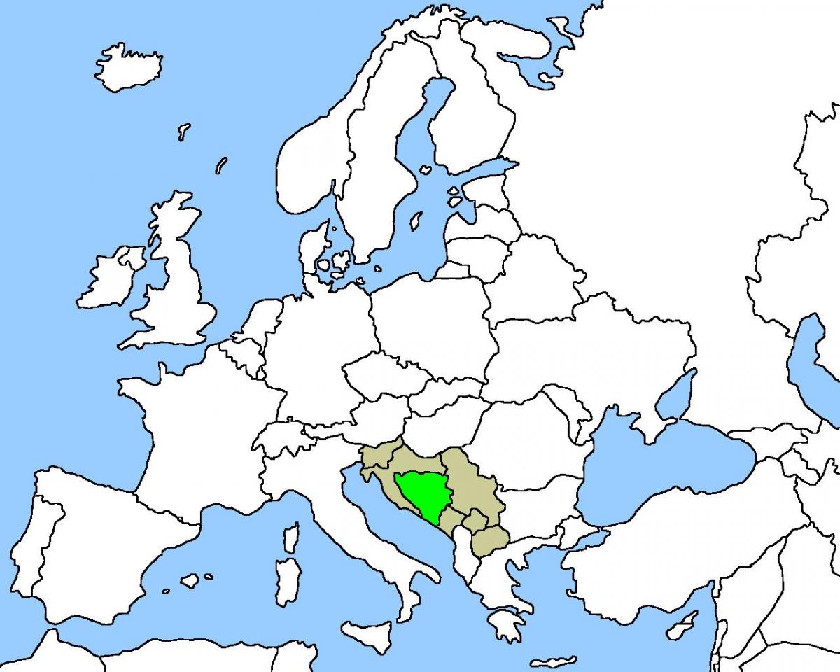 Kaart van Bosnië plek op 