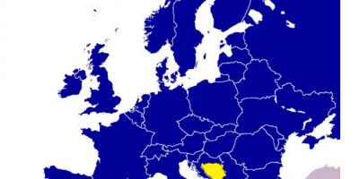 Kaart van Bosnië en Herzegovina-europa
