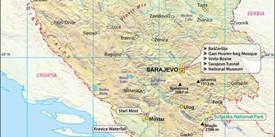 Bosnië Herzegovina kaart