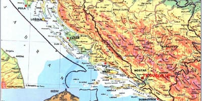 Kaart van medjugorje Bosnië Herzegovina